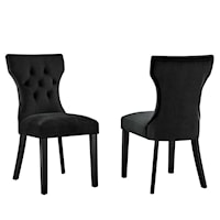 Silhouette Performance Velvet Dining Chairs - Set of 2