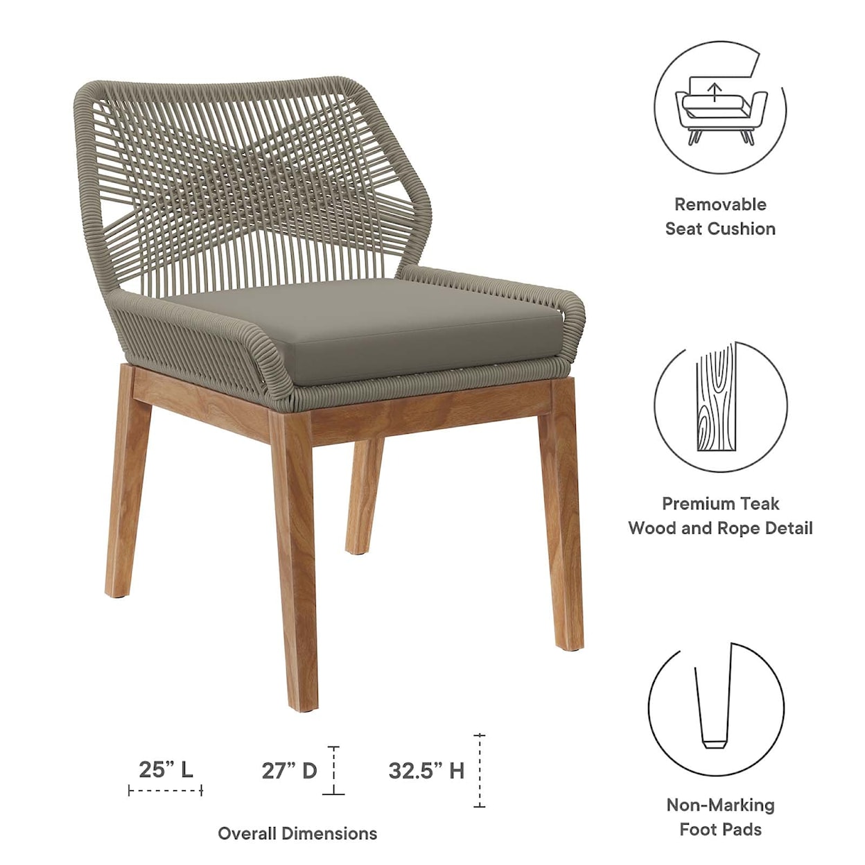 Modway Wellspring Outdoor Patio Dining Chair