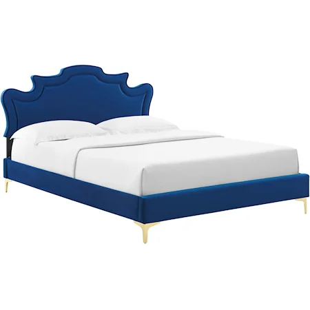 Neena Velvet Queen Bed