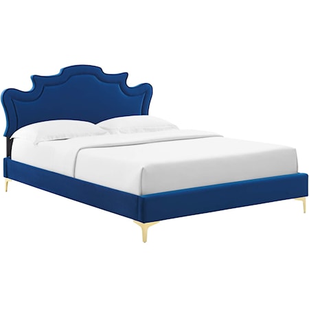 Neena Velvet King Bed