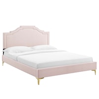 Adelaide Performance Velvet King Platform Bed