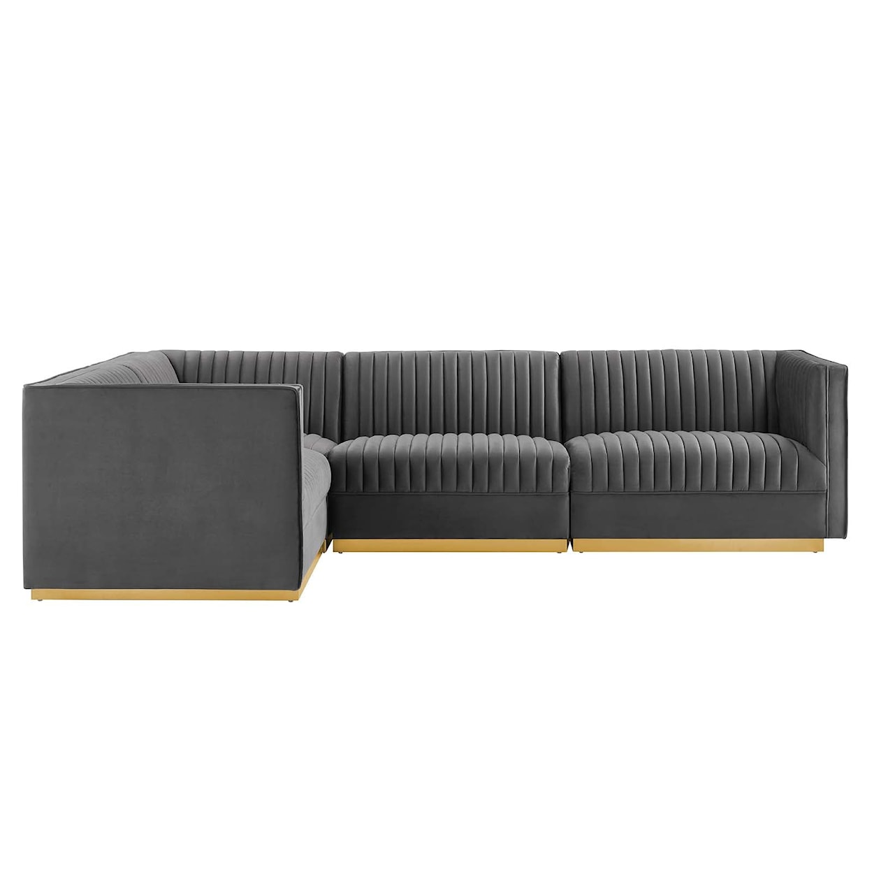 Modway Sanguine 4-Piece Left-Facing Modular Sectional Sofa