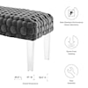 Modway Prologue Prologue Woven Velvet Ottoman