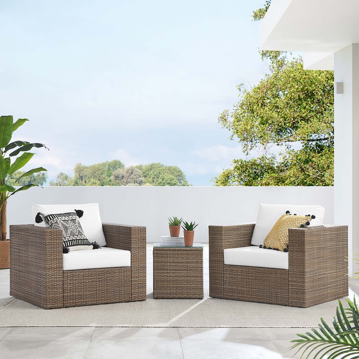 Modway Convene Outdoor 3-Piece Furniture Set