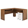 Modway Envision Wood Desk and File Cabinet Set