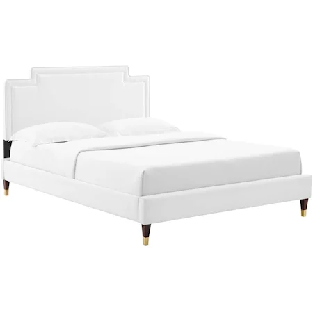 Liva Velvet Queen Bed