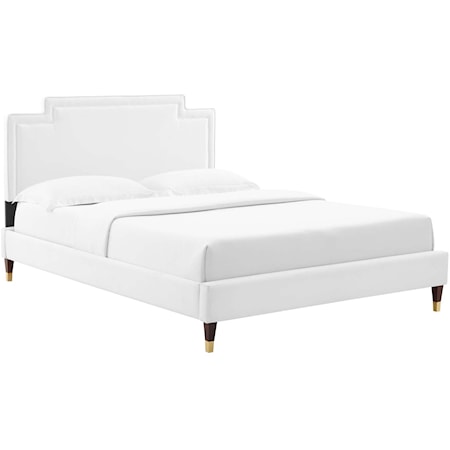 Liva Velvet Queen Bed