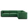 Modway Conjure Velvet 4-Piece Sectional