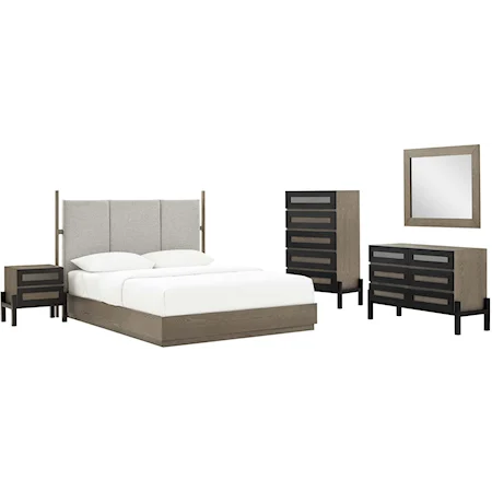 Merritt 5 Piece Upholstered Bedroom Set