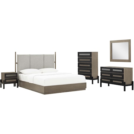 Merritt 5 Piece Upholstered Bedroom Set