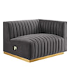 Modway Conjure Velvet 6-Piece U-Shaped Sectional