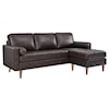 Modway Valour Valour 78" Leather Apartment Sectional Sofa