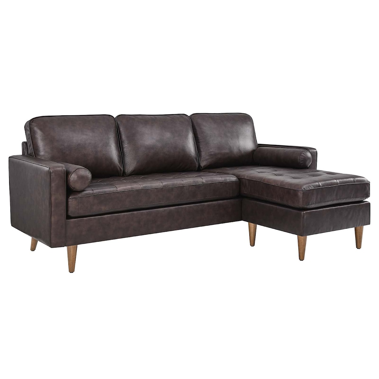 Modway Valour Valour 78" Leather Apartment Sectional Sofa