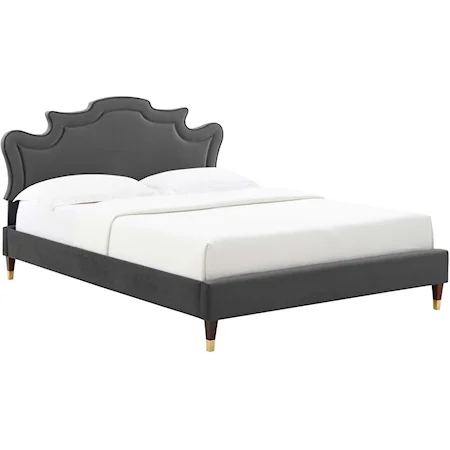 Neena Velvet Twin Bed