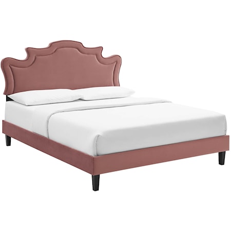 Neena Velvet Queen Bed