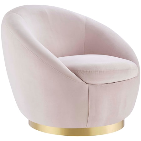 Buttercup Velvet Swivel Chair