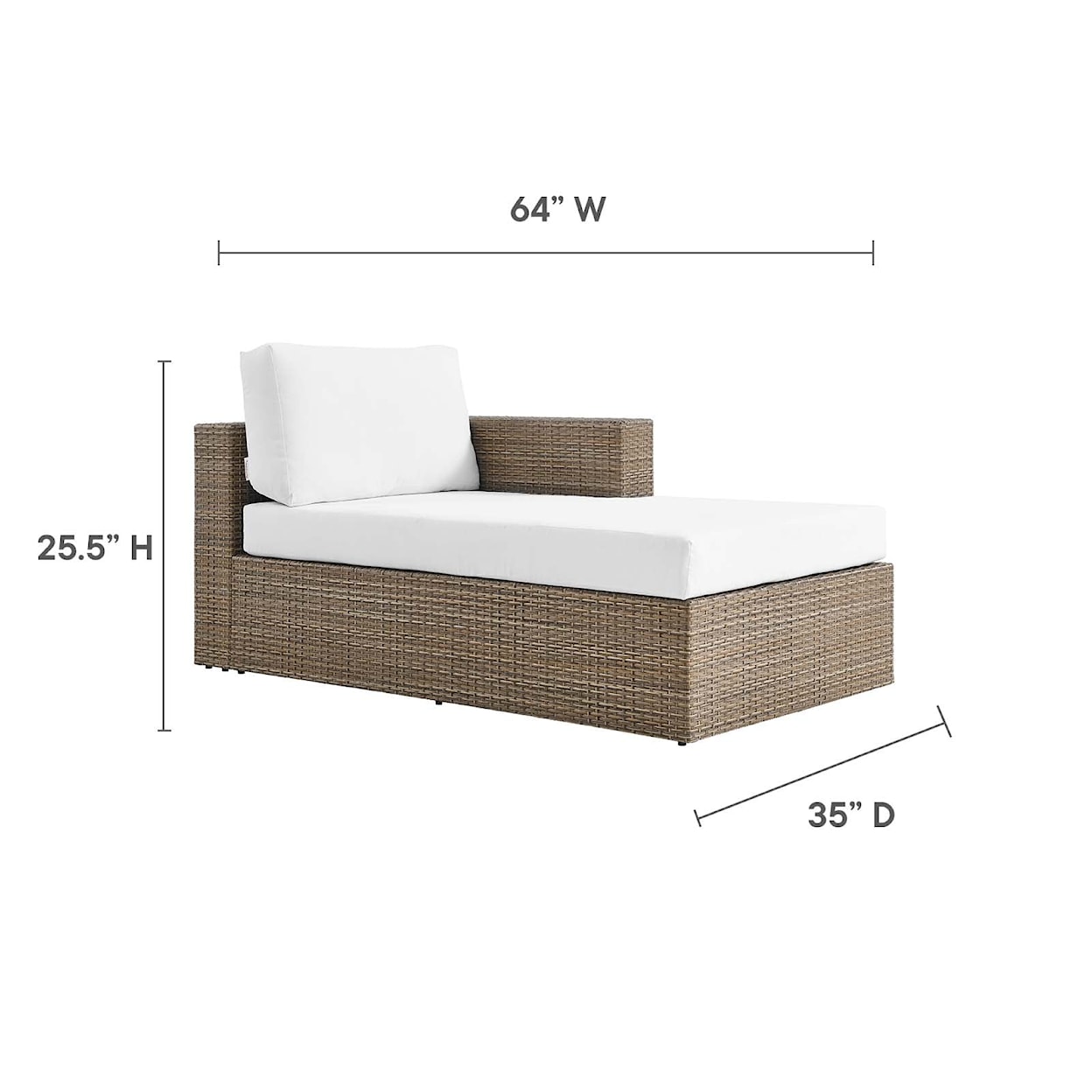 Modway Convene Outdoor Right-Arm Chaise