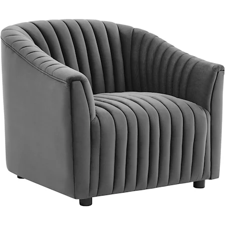 Announce Velvet Channel Armchair