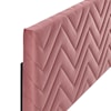 Modway Mercy Mercy Chevron Velvet Full/Queen HB