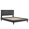 Modway Leah Leah Chevron Velvet Full Platform Bed