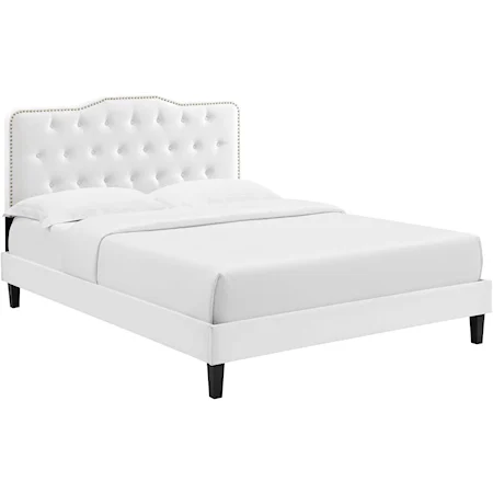 Amber Velvet Twin Platform Bed