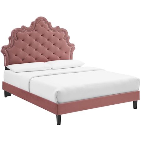 Sasha Velvet Queen Bed