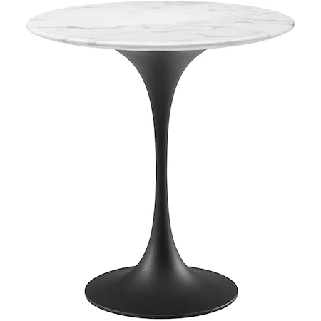 Lippa 20" Round Artificial Marble Side Table