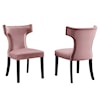 Modway Curve Curve Velvet Dining Chairs - Set of 2