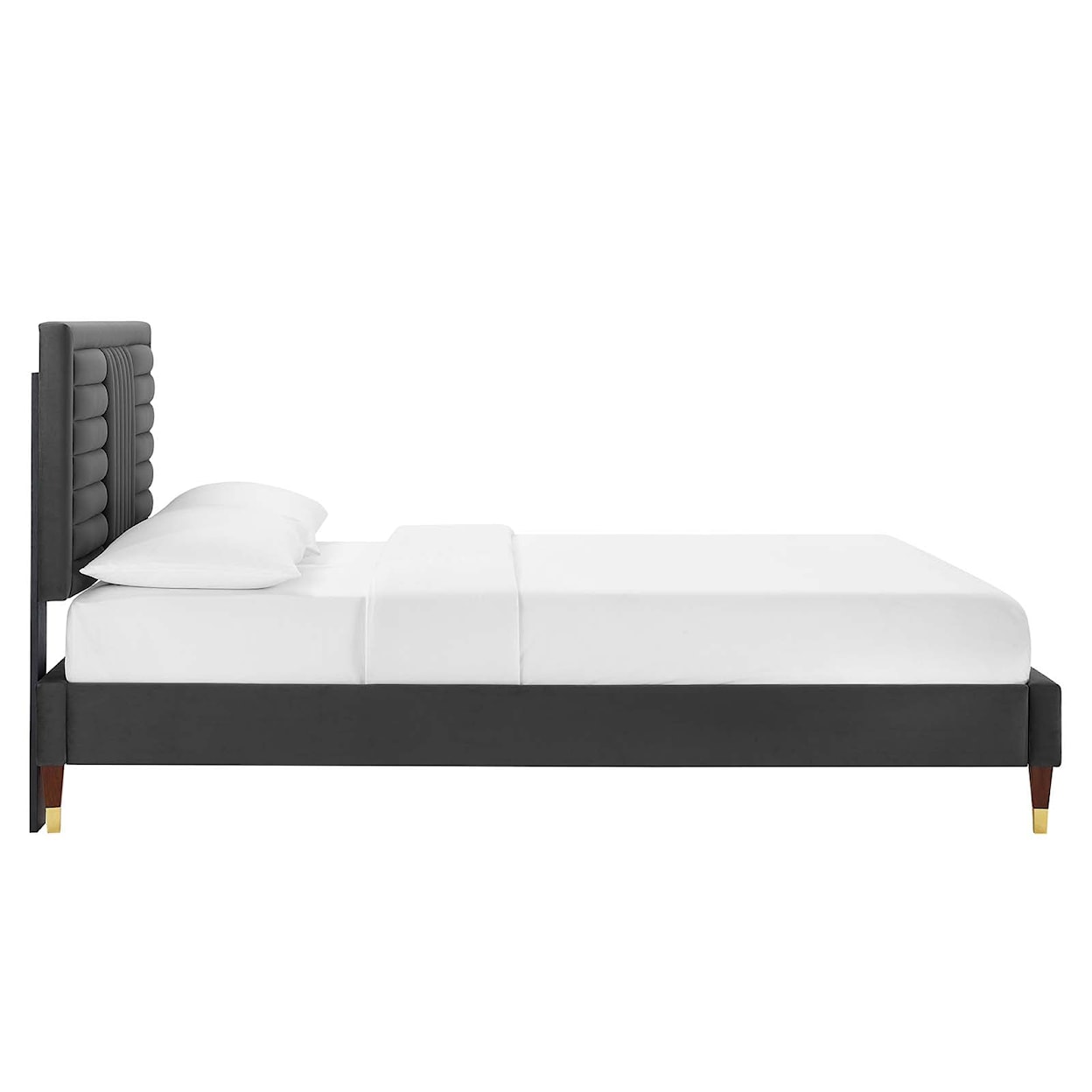 Modway Sofia Sofia Channel Velvet Queen Platform Bed