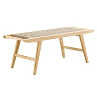 Saoirse 47" Wove Rope Wood Bench