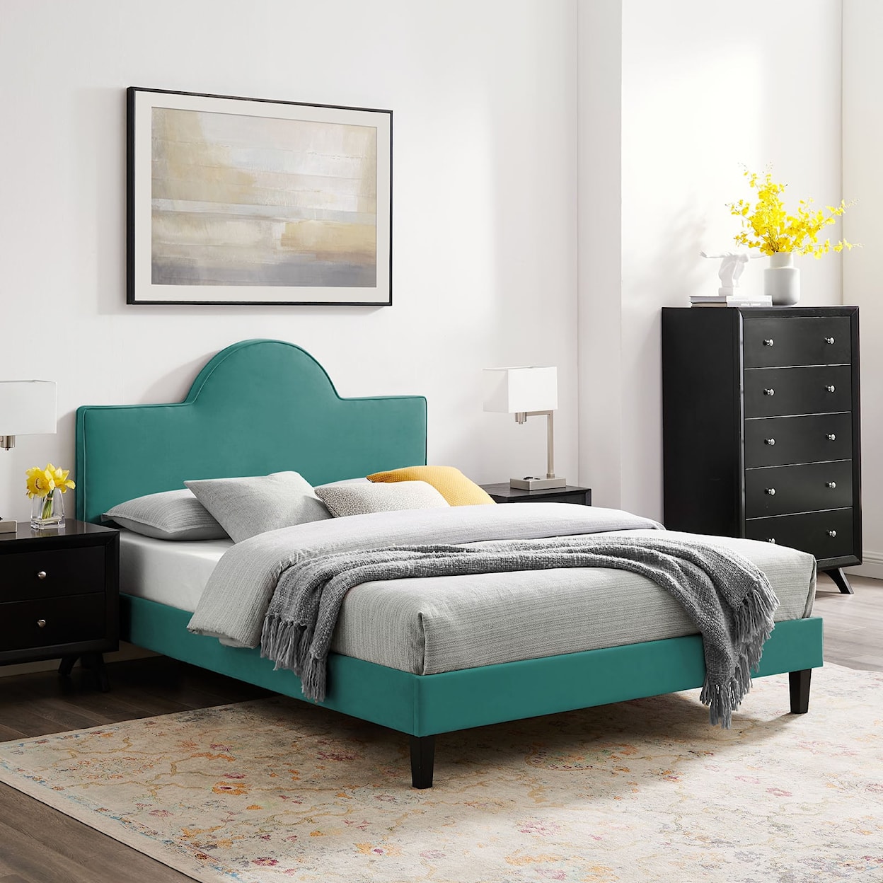 Modway Soleil Soleil Velvet Queen Bed