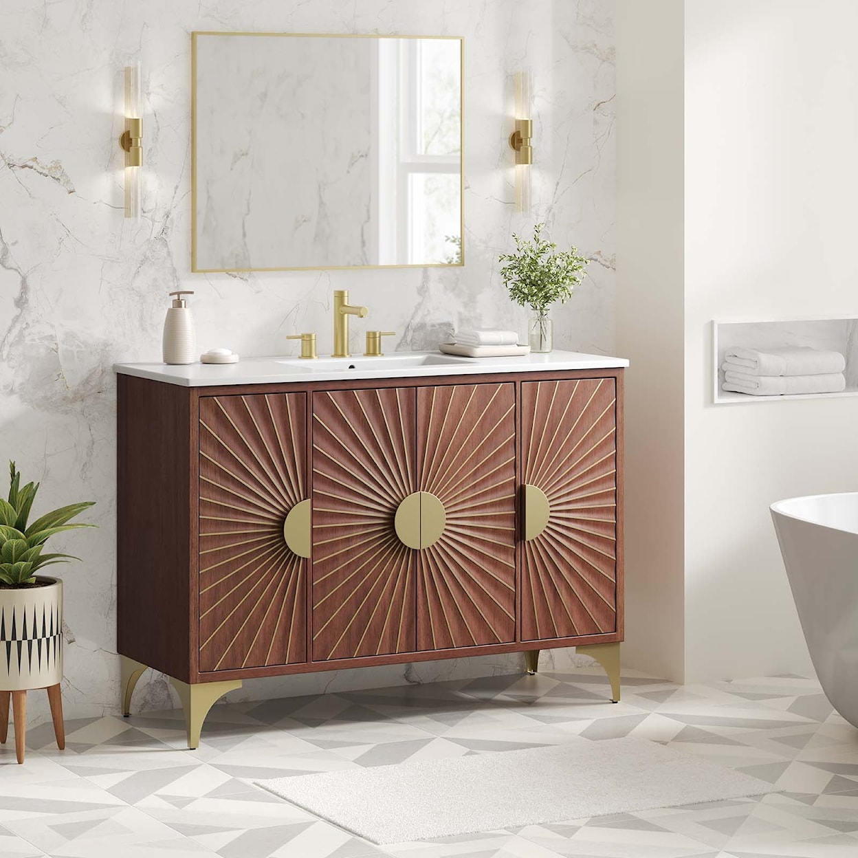 Modway Daylight Bathroom Vanity Cabinet with Sink