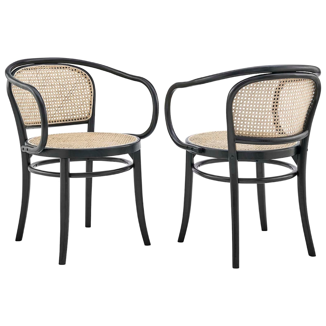 Modway Oliana Oliana Wood Dining Armchair Set of 2