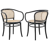 Oliana Wood Dining Armchair Set of 2