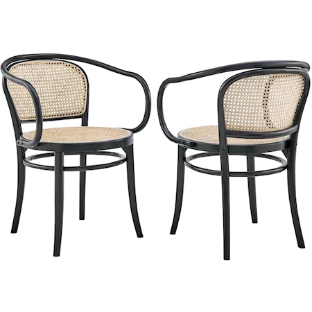 Oliana Wood Dining Armchair Set of 2