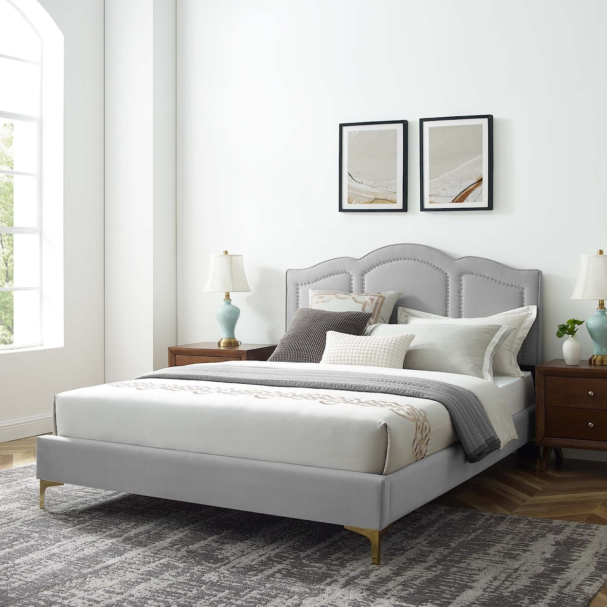 Modway Emerson Emerson Velvet Queen Platform Bed