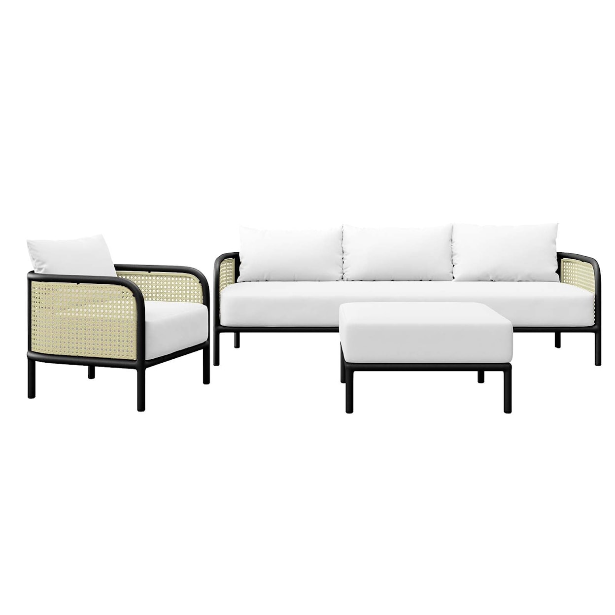 Modway Hanalei Hanalei 3-Piece Outdoor Patio Furniture Set