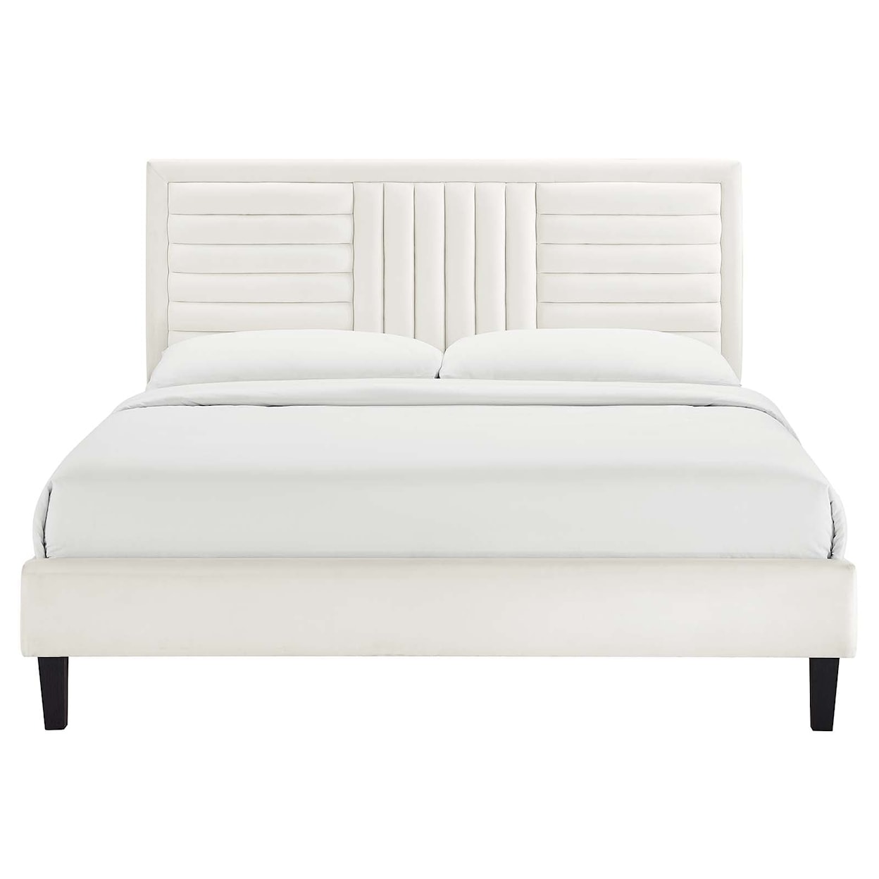 Modway Sofia Sofia Channel Velvet Full Platform Bed