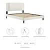 Modway Zahra Zahra Channel Velvet King Platform Bed