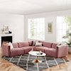 Modway Conjure Velvet 5-Piece Sectional