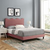 Modway Current Current Velvet Queen Platform Bed