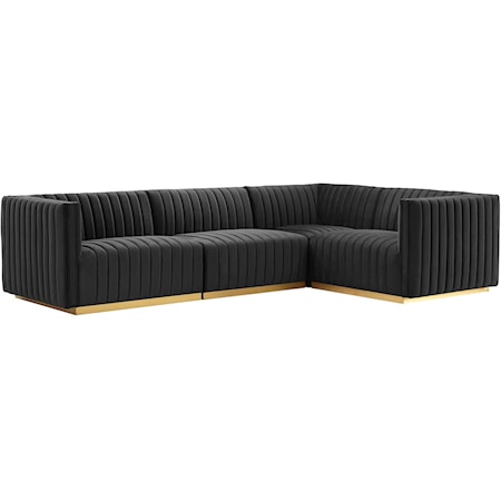 Velvet 4-Piece Sectional