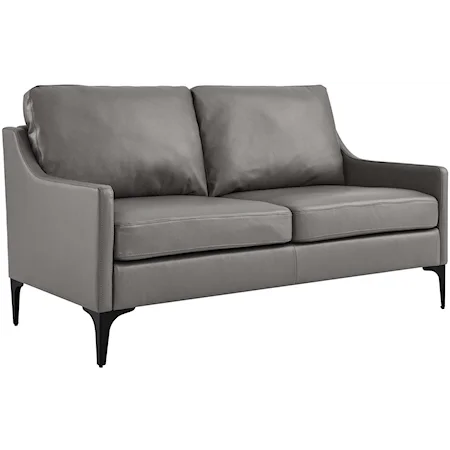 Corland Leather Loveseat