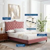 Modway Clara Clara Velvet Queen Platform Bed