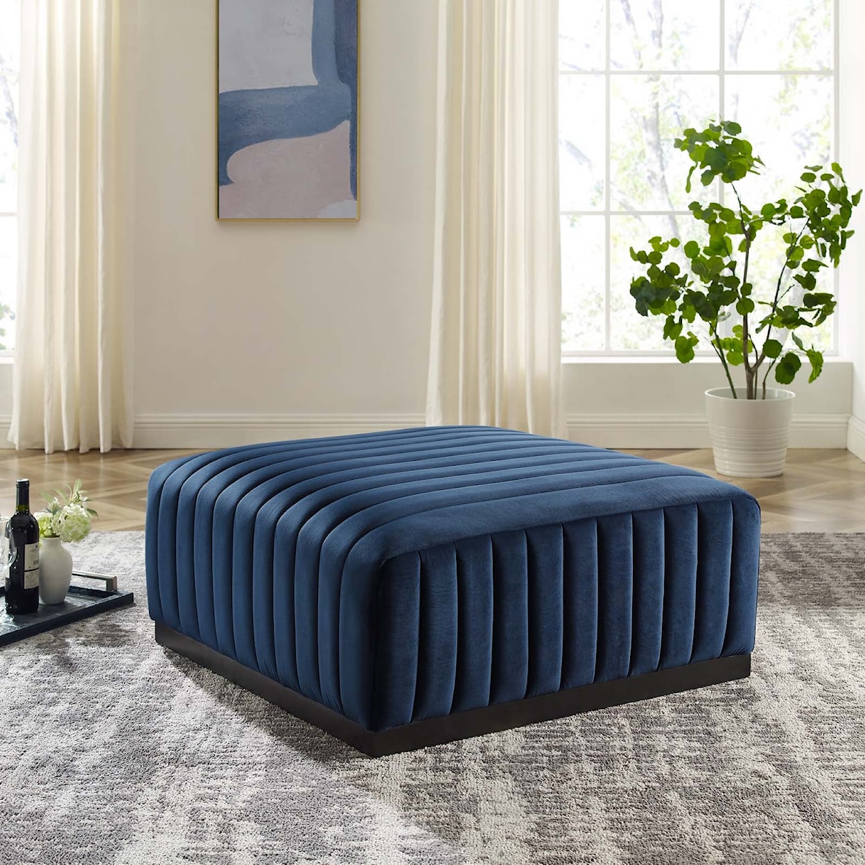 Modway Conjure Velvet Ottoman