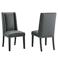 Transitional Baron Set of 2 Upholstered Dining Side Chairs