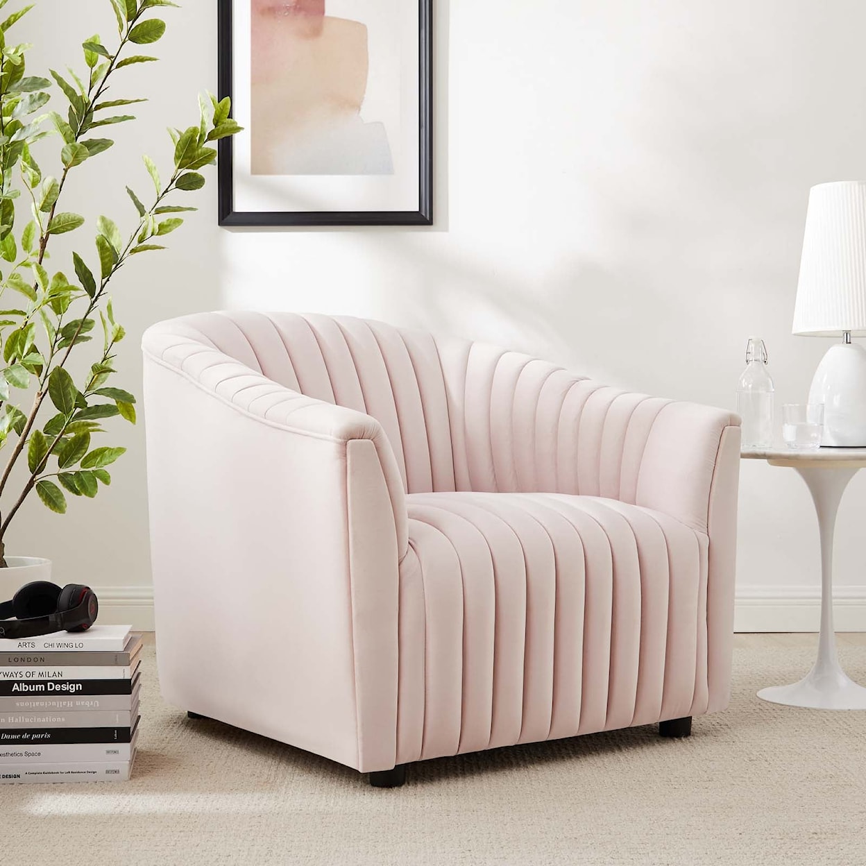 Modway Announce Announce Velvet Channel Armchair