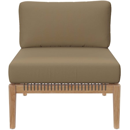 Contemporary Clearwater Outdoor Patio Armless Chair
