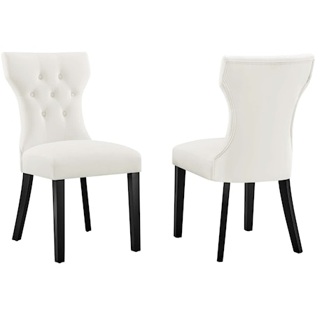 Silhouette Velvet Dining Chairs - Set of 2
