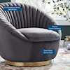 Modway Whirr Whirr Velvet Swivel Chair